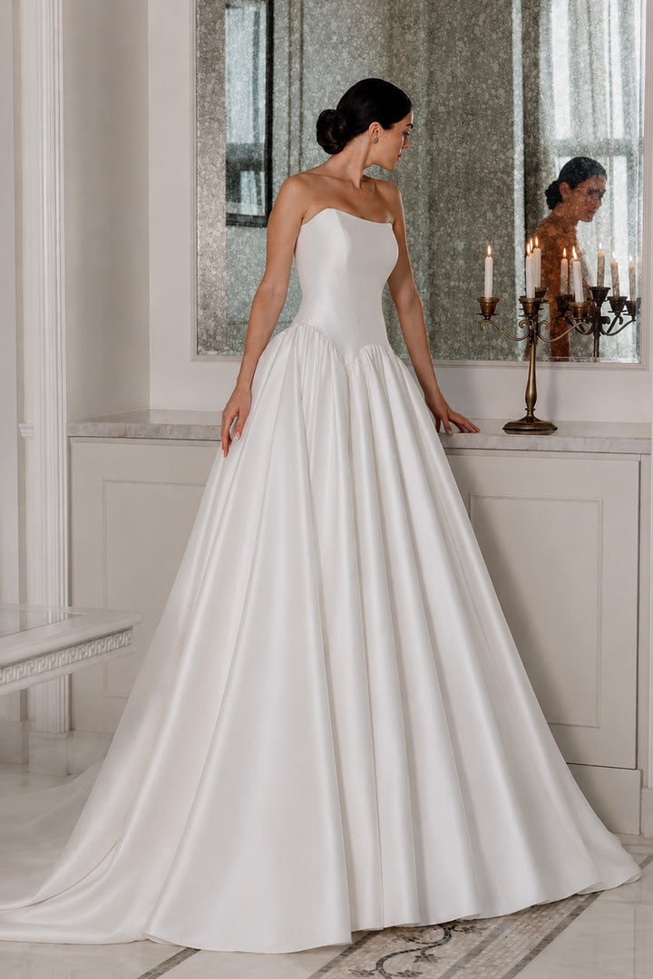 Plume by Kristie, Anyla, Modern Satin Ball Gown | Esposa