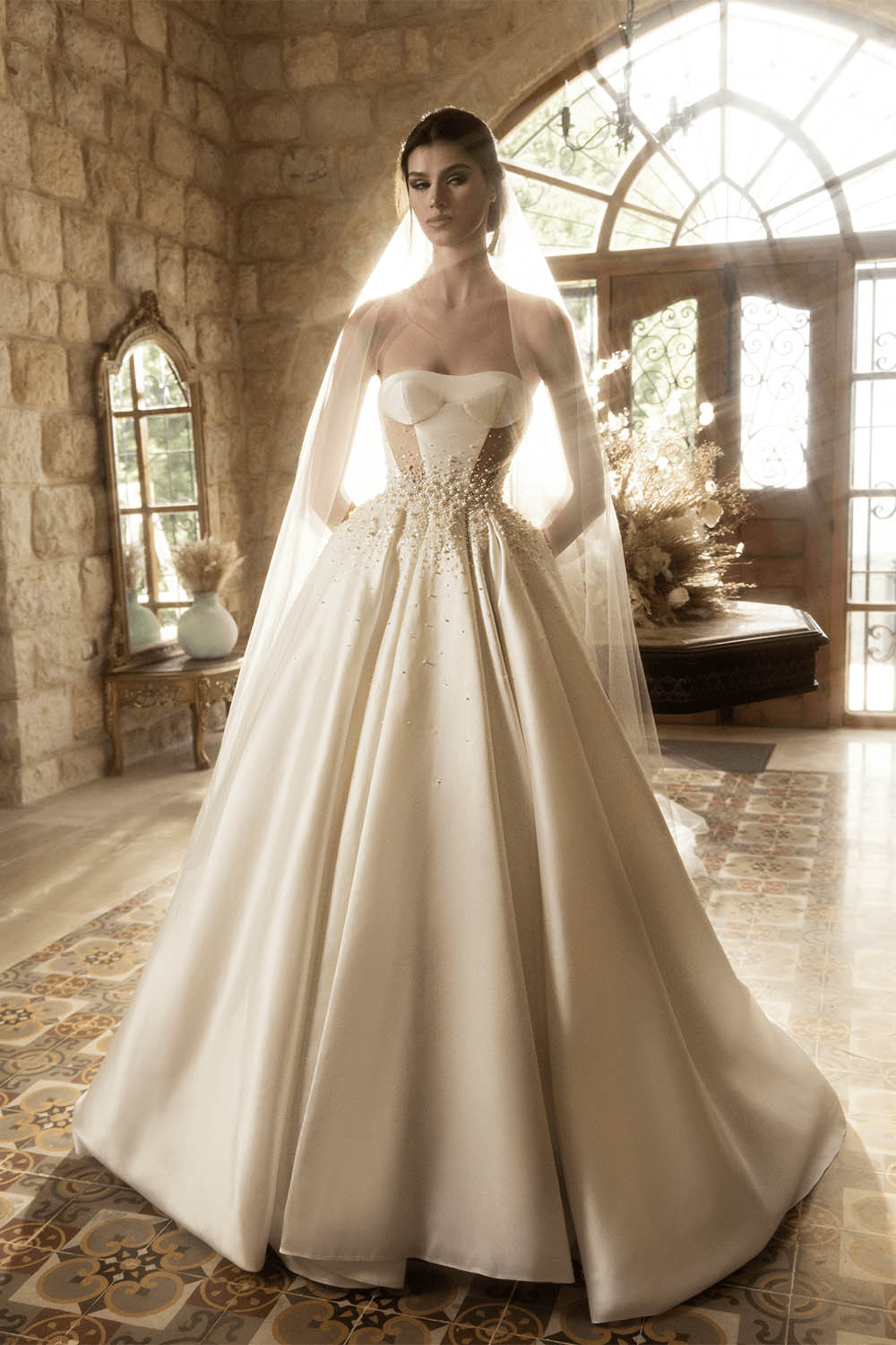 Plume by Kristie, Farah, Strapless Mikado Dress | Esposa