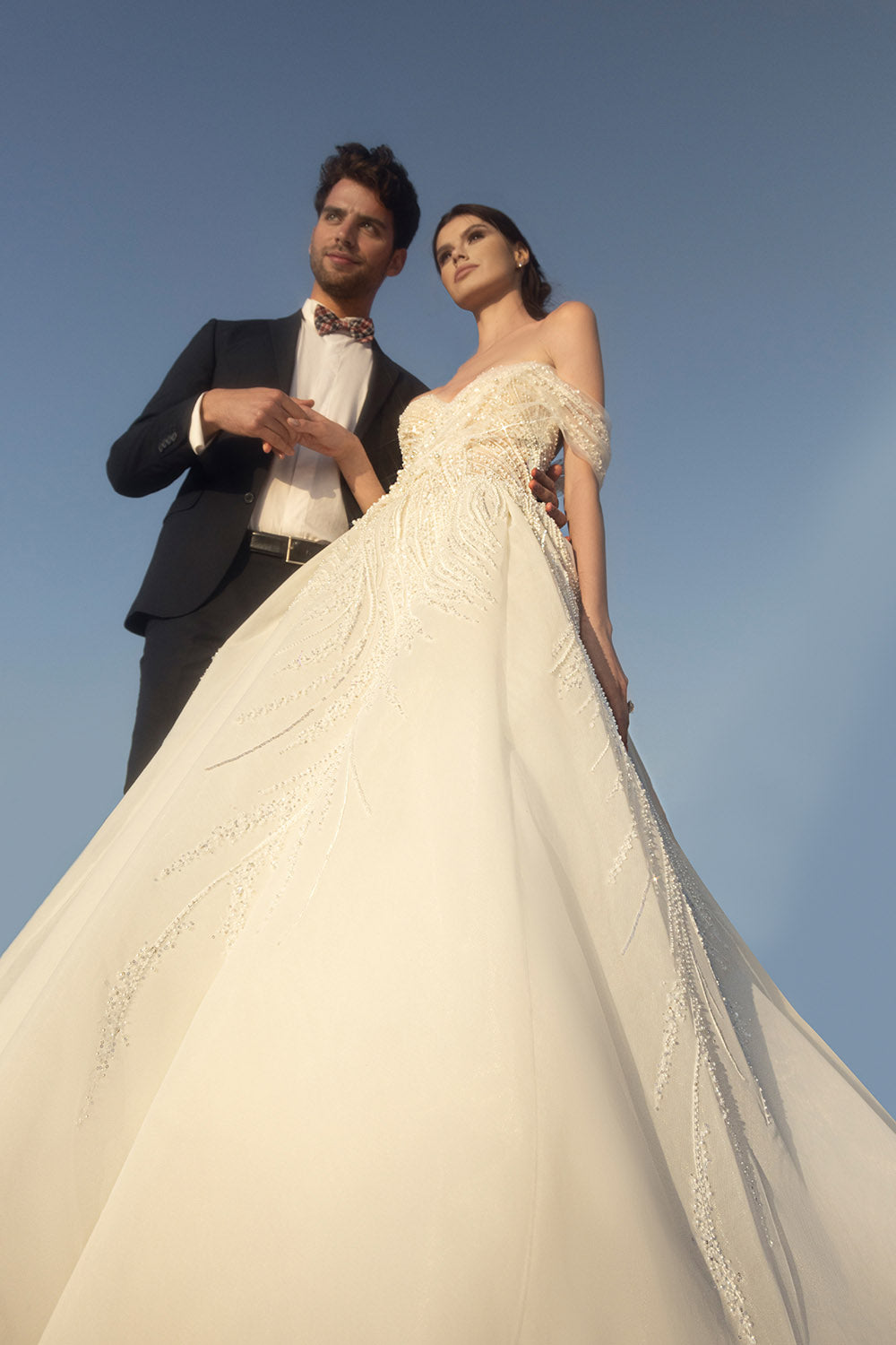 Plume by Kristie, Filip, Asymmetrical Wedding Gown | Esposa
