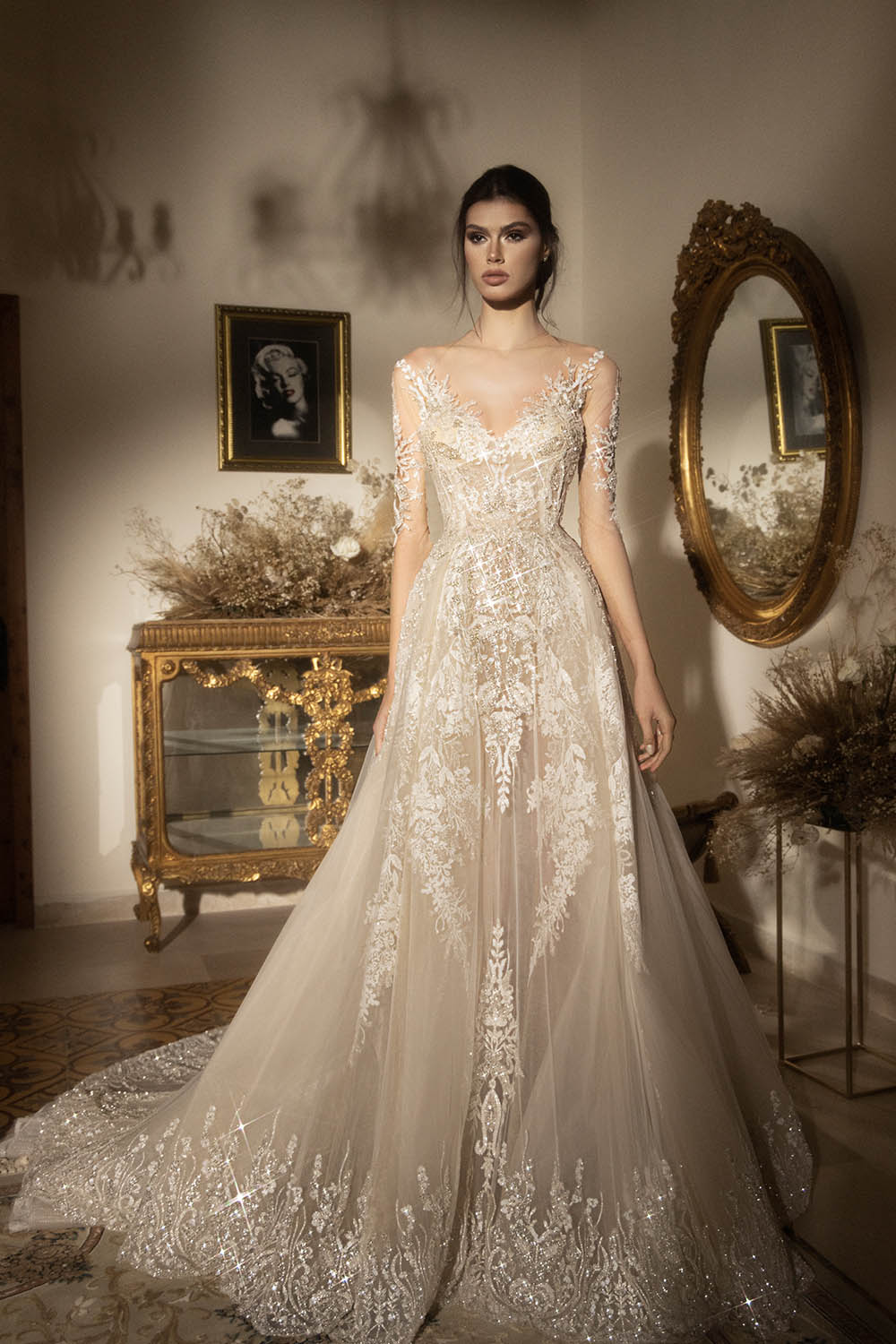 Plume by Kristie, Florence, Long-Sleeved Gown | Esposa