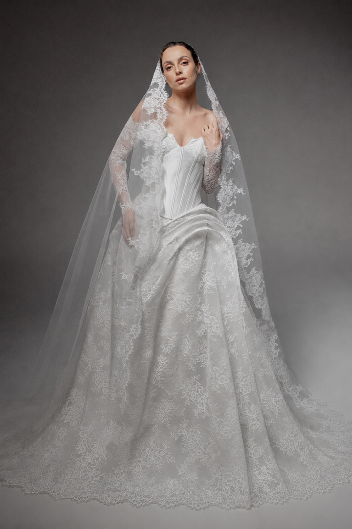Plume by Kristie, Gemini, Romantic Lace A-Line Gown | Esposa