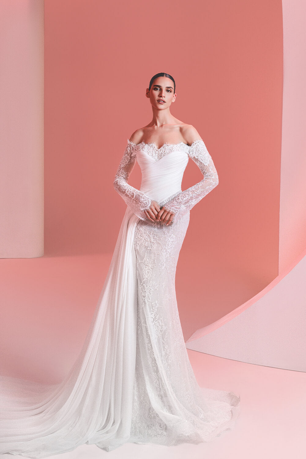 Plume by Kristie, Gizelle, Sculpted Mermaid Gown | Esposa