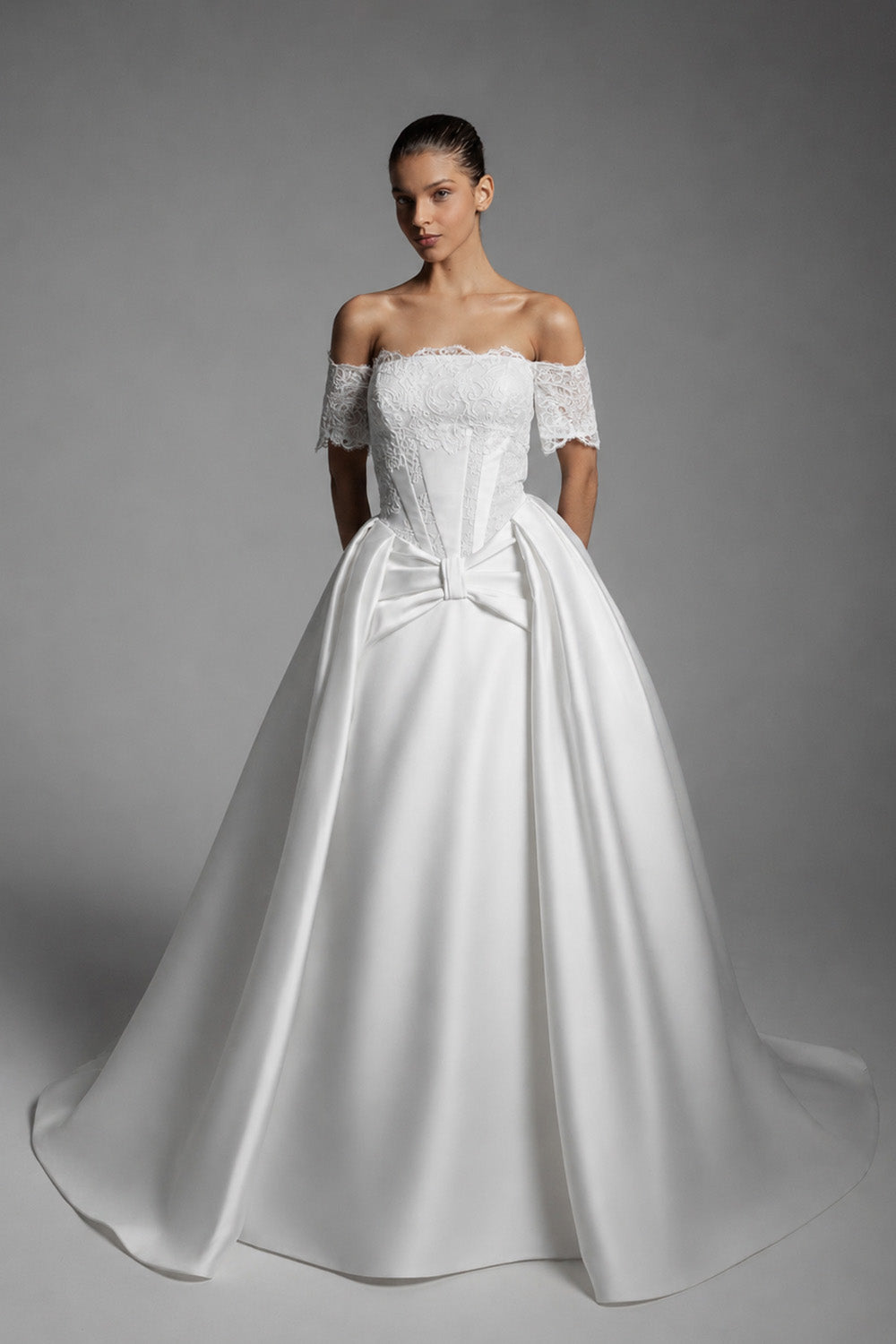 Plume by Kristie, Gretel, Modern A-Line Gown | Esposa