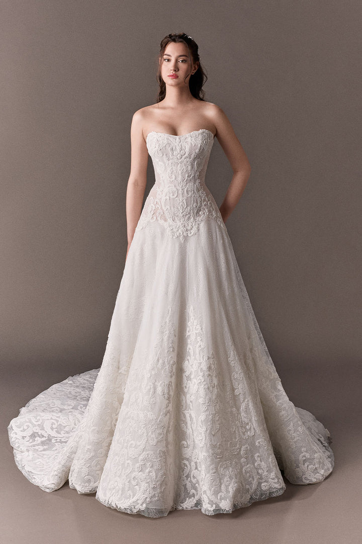Plume by Kristie, Jana, Timeless Lace A-Line Gown | Esposa