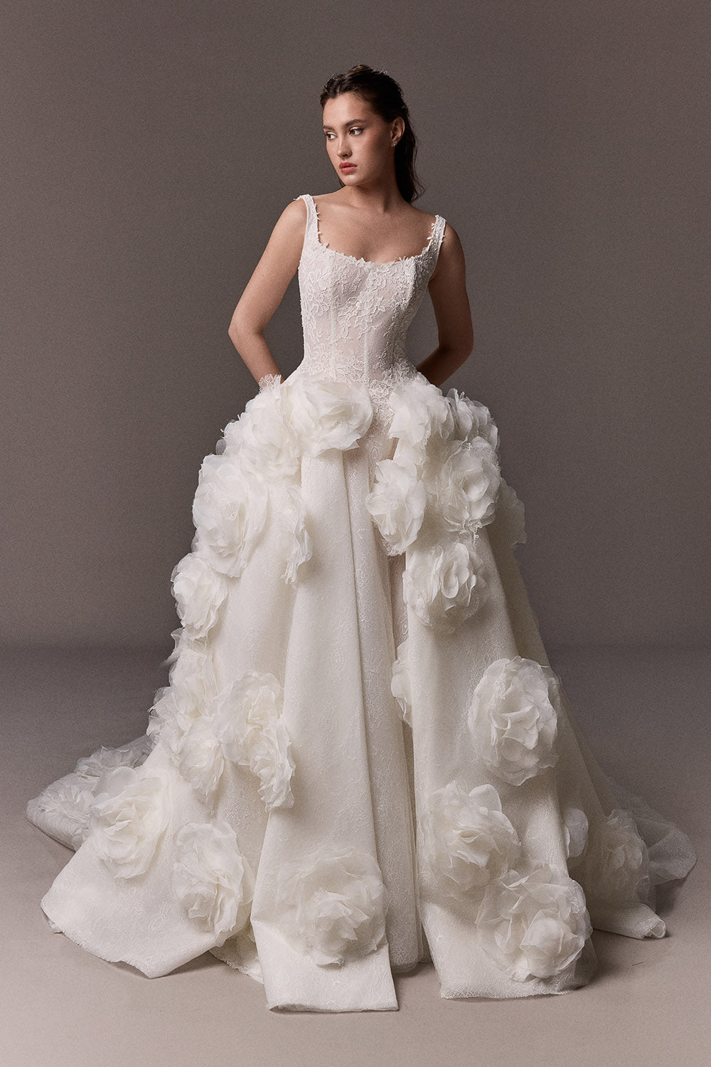 Plume by Kristie, Jessica, Romantic Floral Ball Gown | Esposa