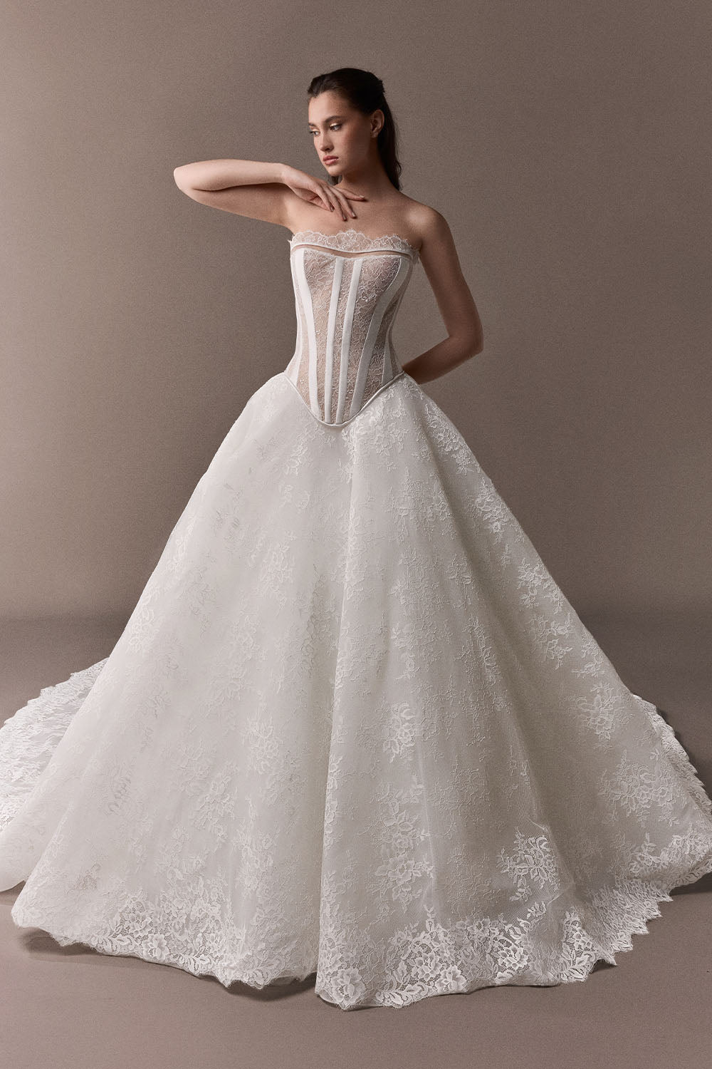 Plume by Kristie, Jules, Enchanting Lace Ball Gown | Esposa