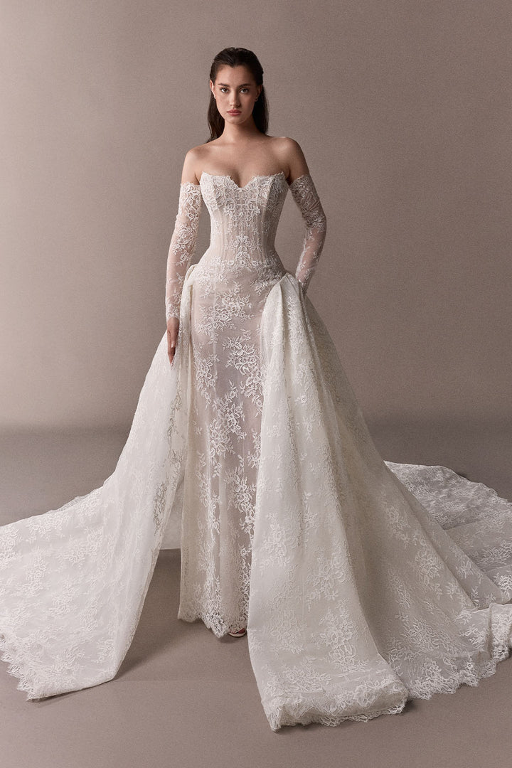 Plume by Kristie, Juri, Softly Sculpted Straight Gown | Esposa