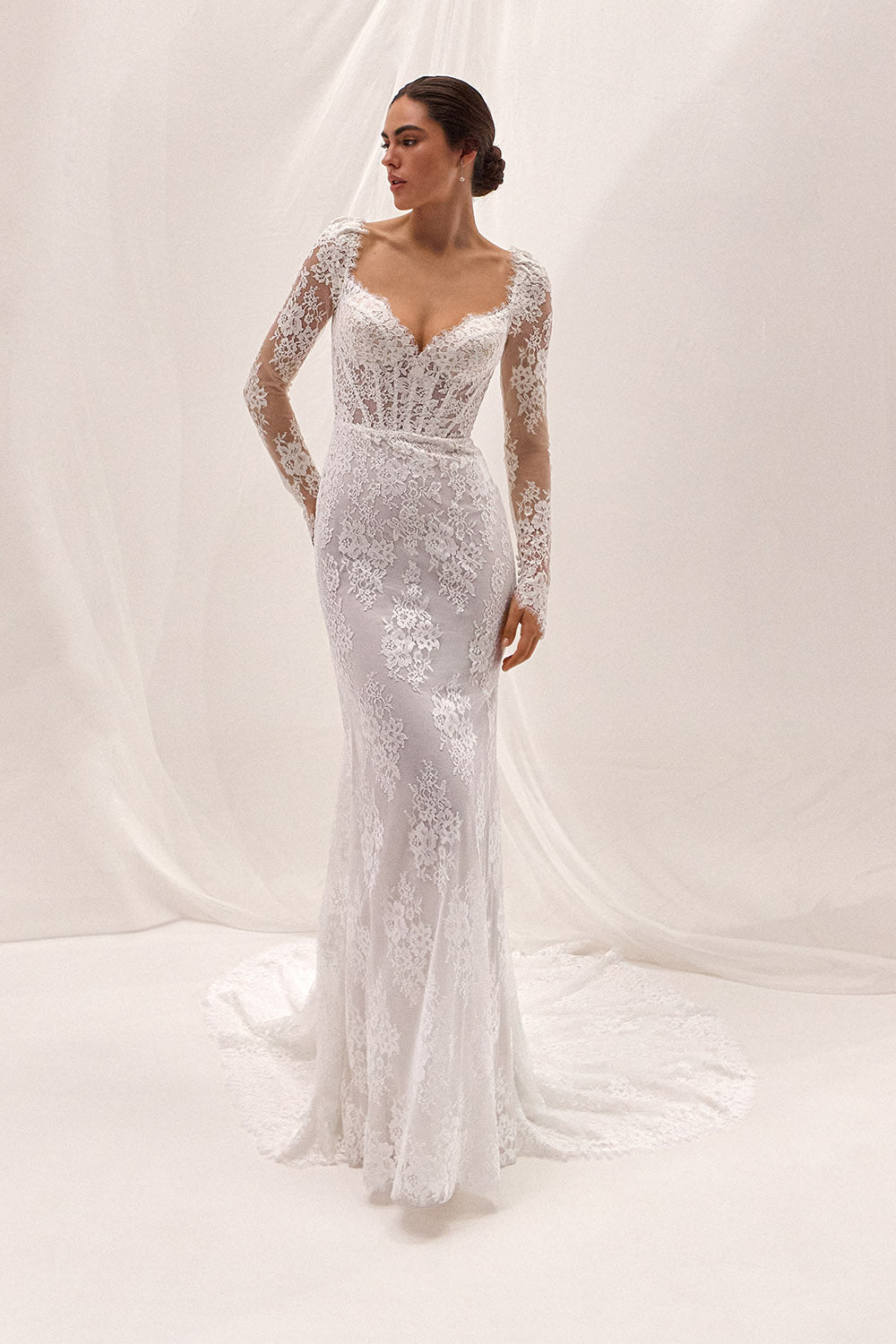 Pronovias, Arooks, Romantic Lace Mermaid Gown | Esposa