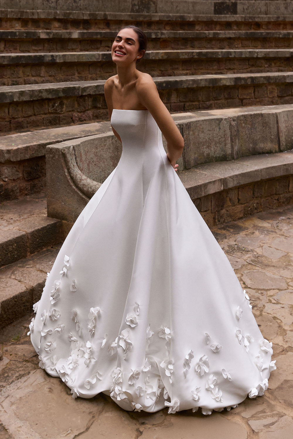 Pronovias, Catrey, Floral Appliqué Ball Gown | Esposa