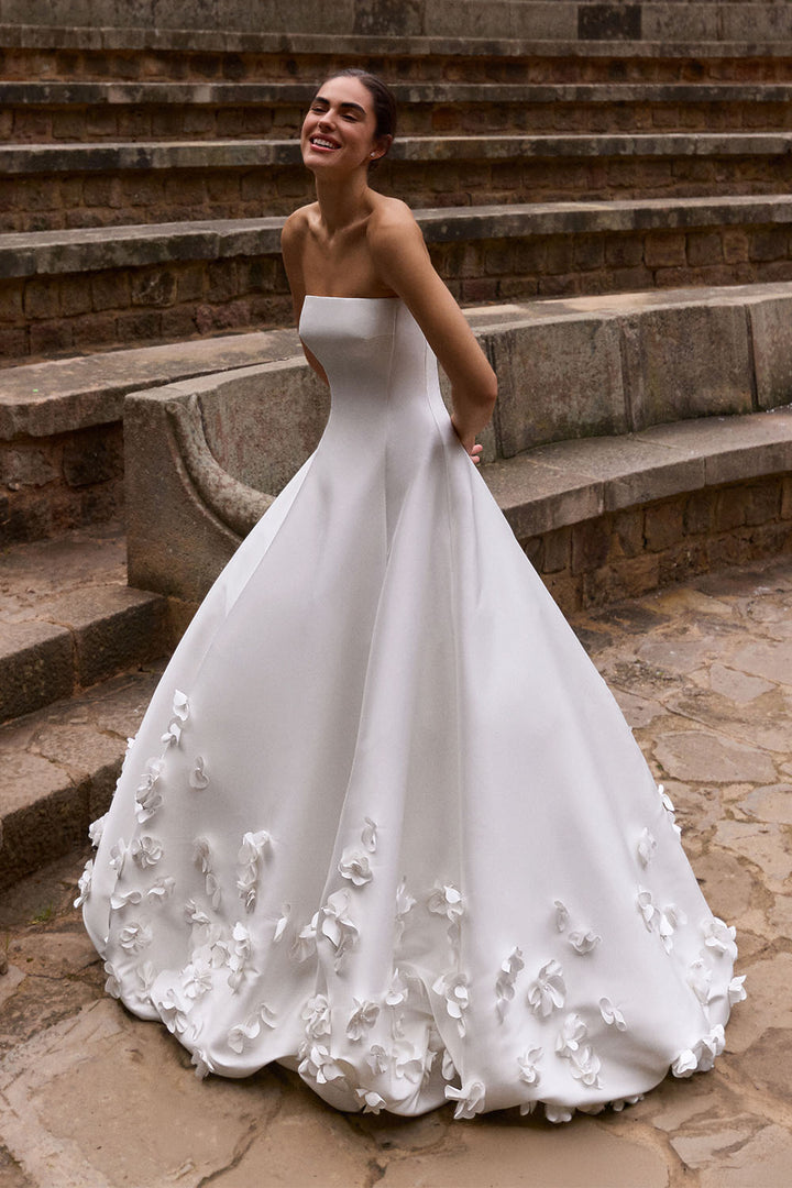 Pronovias, Catrey, Floral Appliqué Ball Gown | Esposa