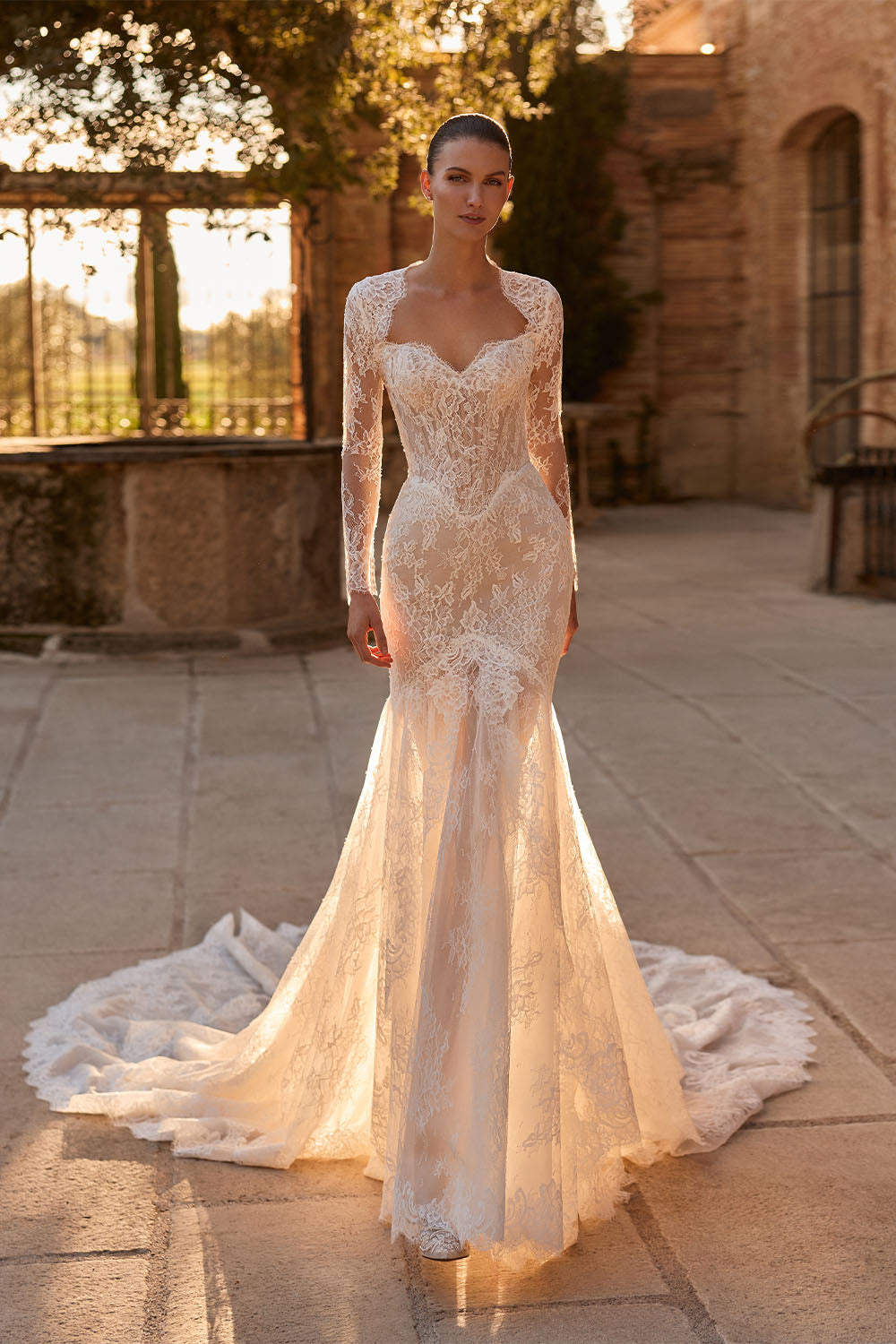 Pronovias Privée, Alphey, Romantic Lace Mermaid Gown | Esposa