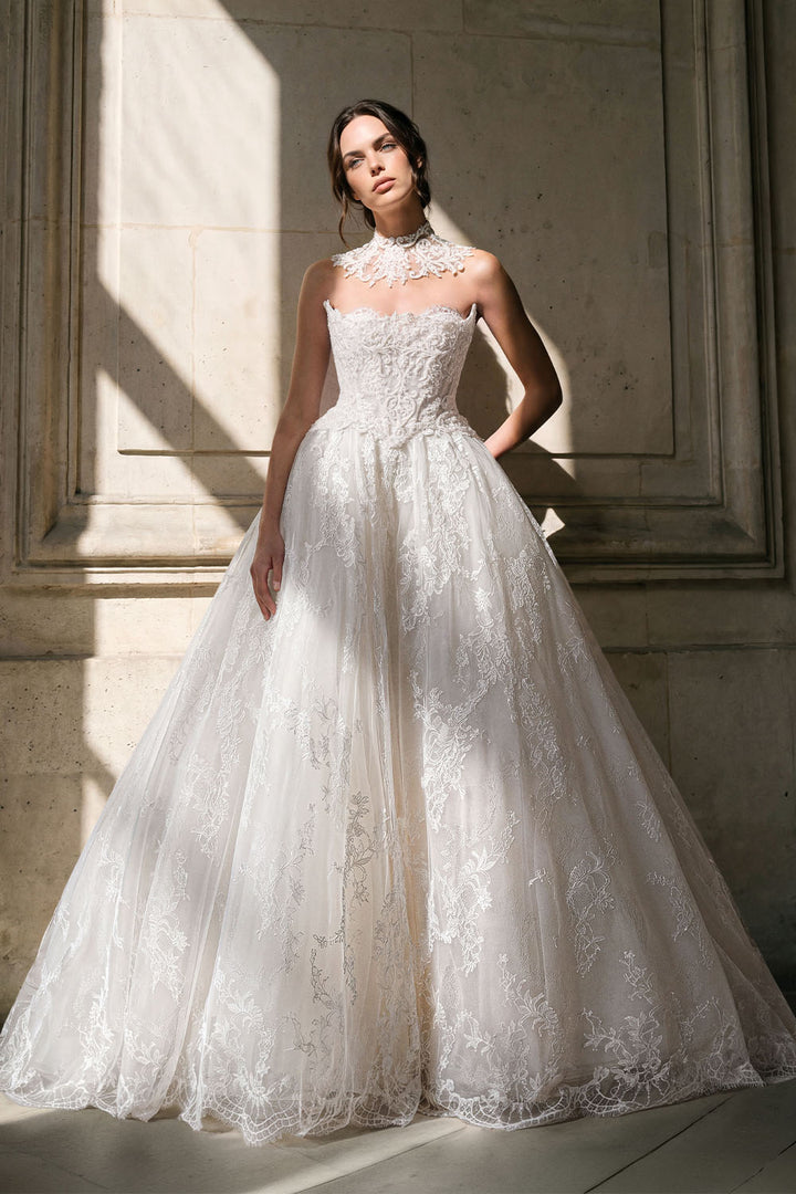 Pronovias Privée, Eliare, Regal Lace Ball Gown | Esposa