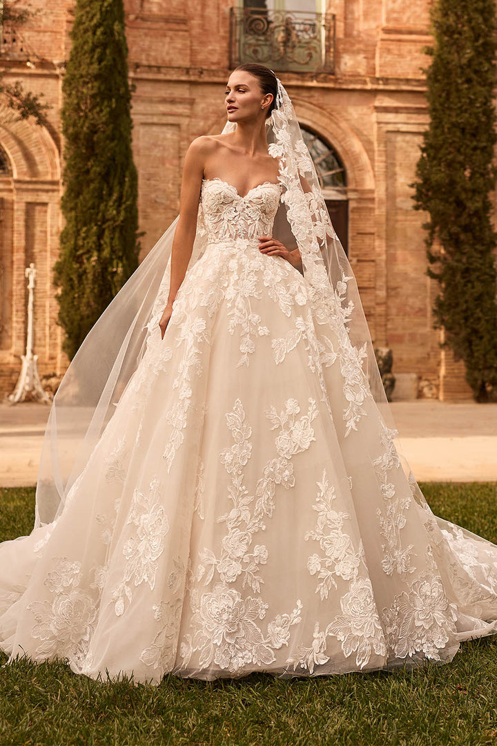 Pronovias Privée, Seaborn, Romantic Sweetheart Lace Ball Gown | Esposa