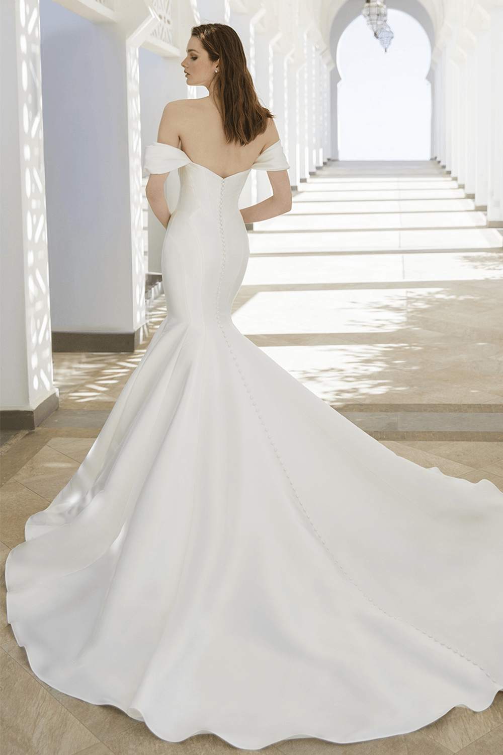 Enzoani Blue, Trumpet Mikado Gown | Esposa