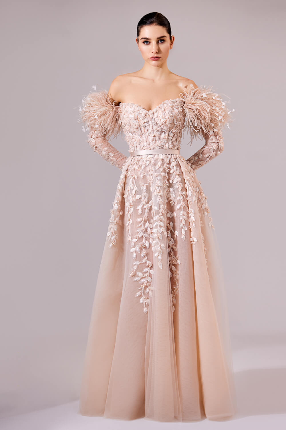 Bilal El Dana, Floral Embroidery Dress | Esposa