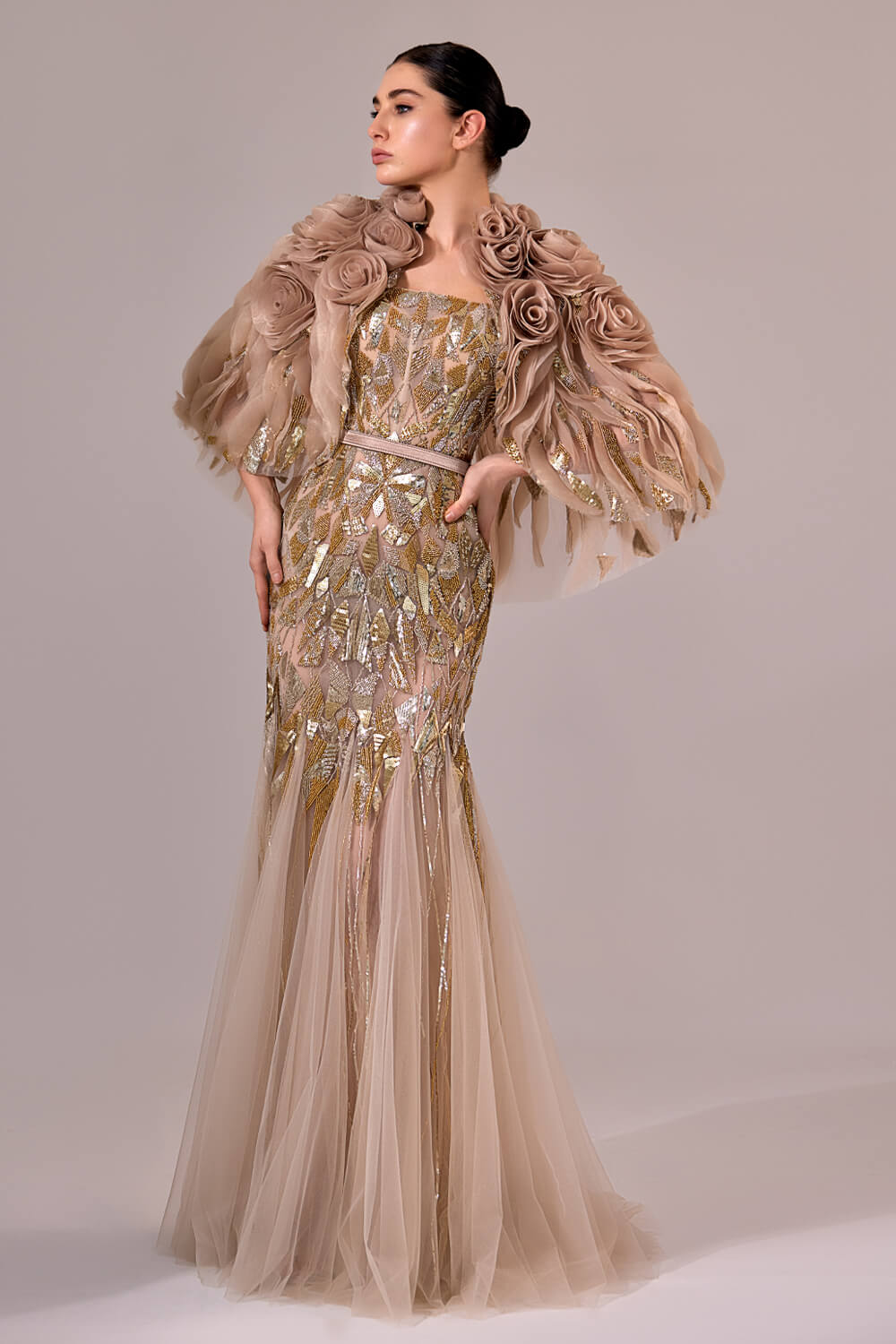 Bilal El Dana, Modern Embroidered Dress | Esposa