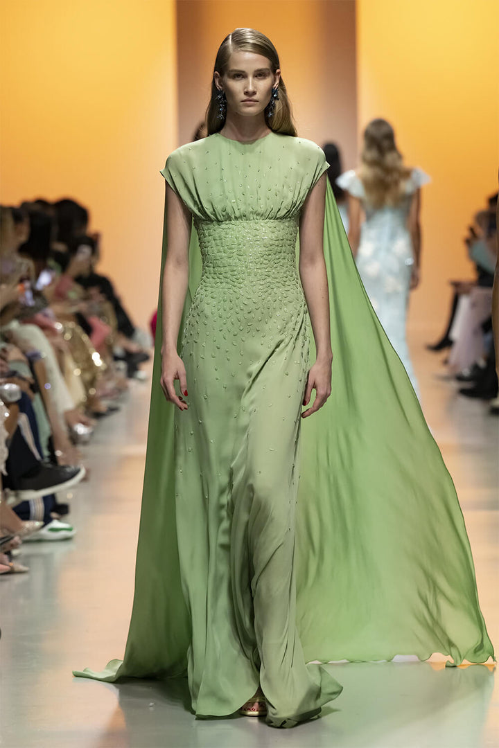 Georges Hobeika, Flowing Green Gown | Esposa