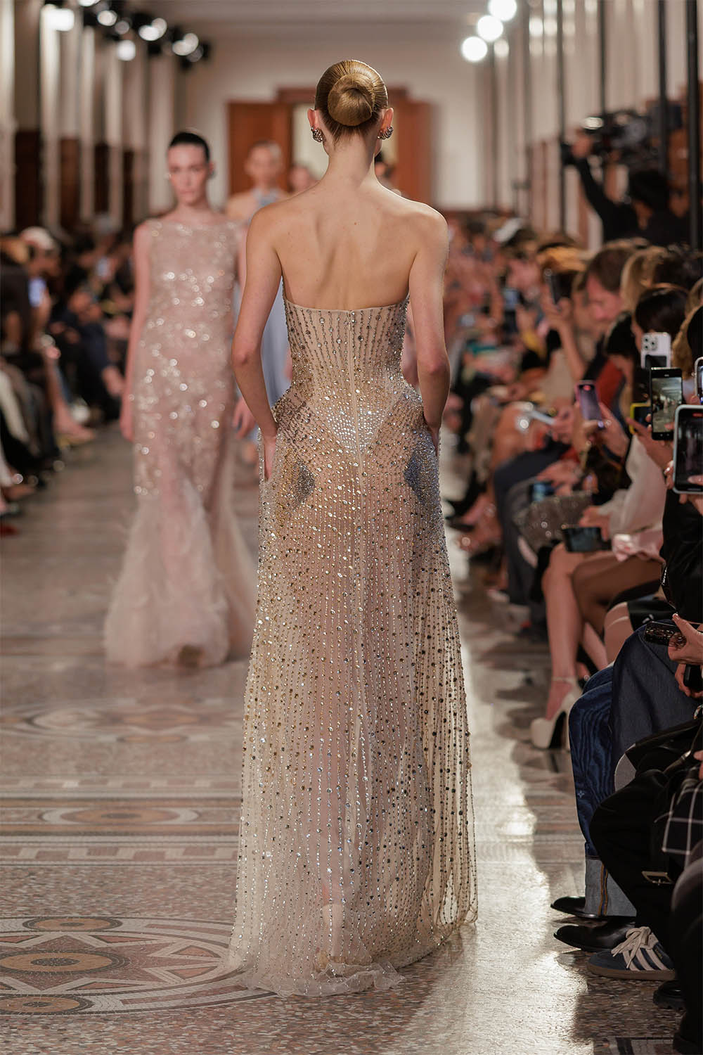 Georges Hobeika, Crystal-Embellished Strapless Couture Dress | Esposa