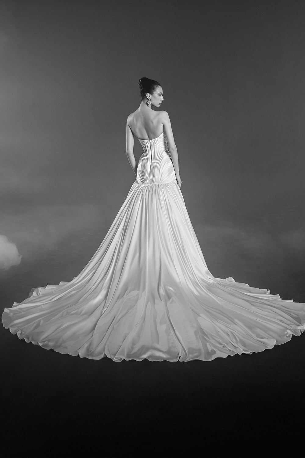 Georges Hobeika, Sculptural Pleated Satin Gown | Esposa