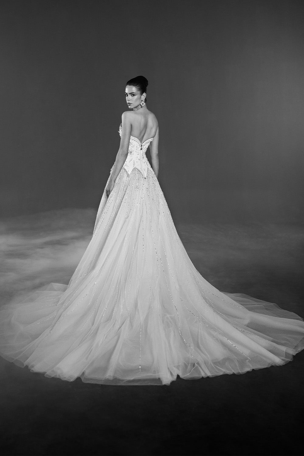 Georges Hobeika, Crystal Basque-Waist A-Line Gown | Esposa