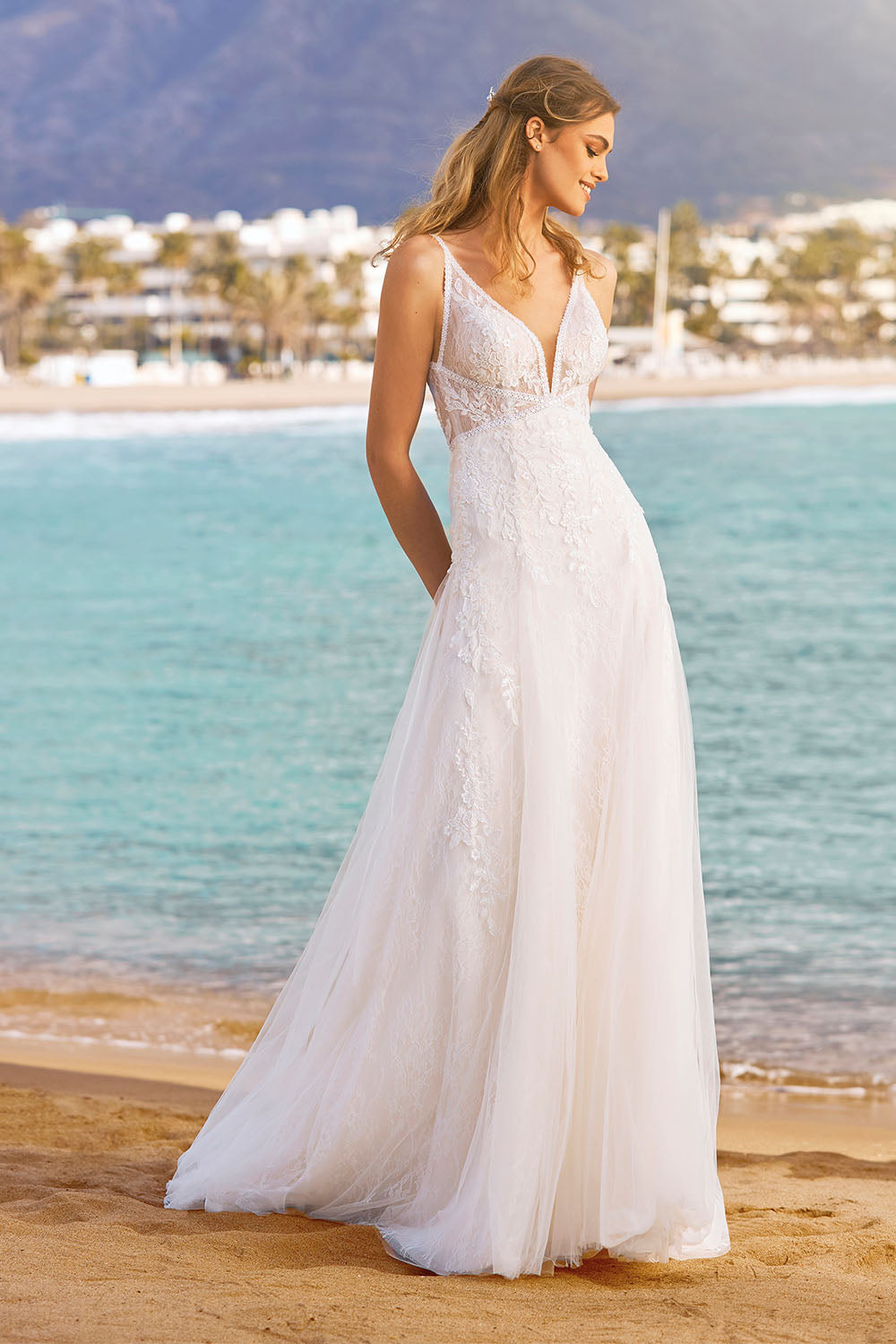 Pronovias, Elegant Lace Bridal Dress | Esposa