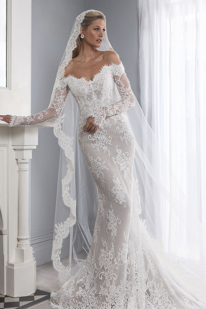 Steven Khalil, Senay Off-Shoulder Wedding Gown | Esposa