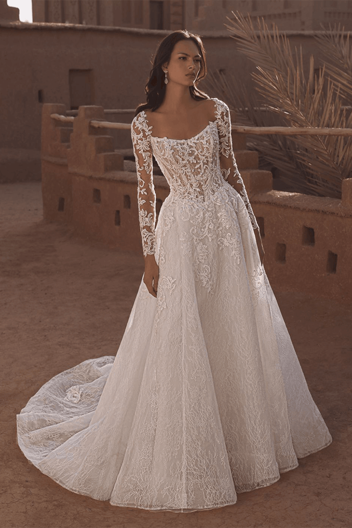 Enzoani Blue, Sophisticated A-Line Gown | Esposa