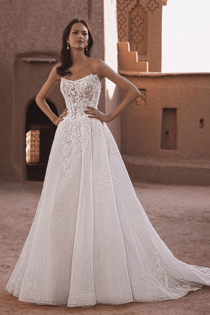 Enzoani Blue, Sophisticated A-Line Gown | Esposa
