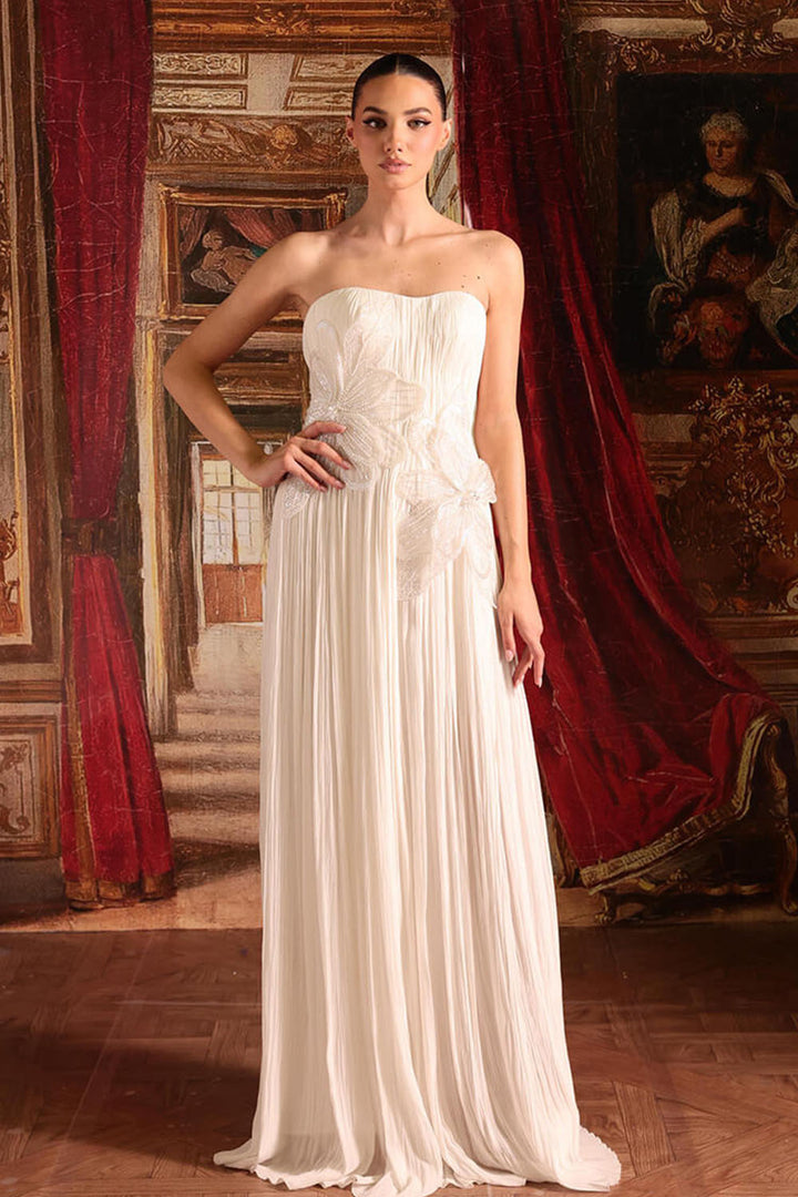 Tarek Ediz, Strapless Pleated Dress | Esposa