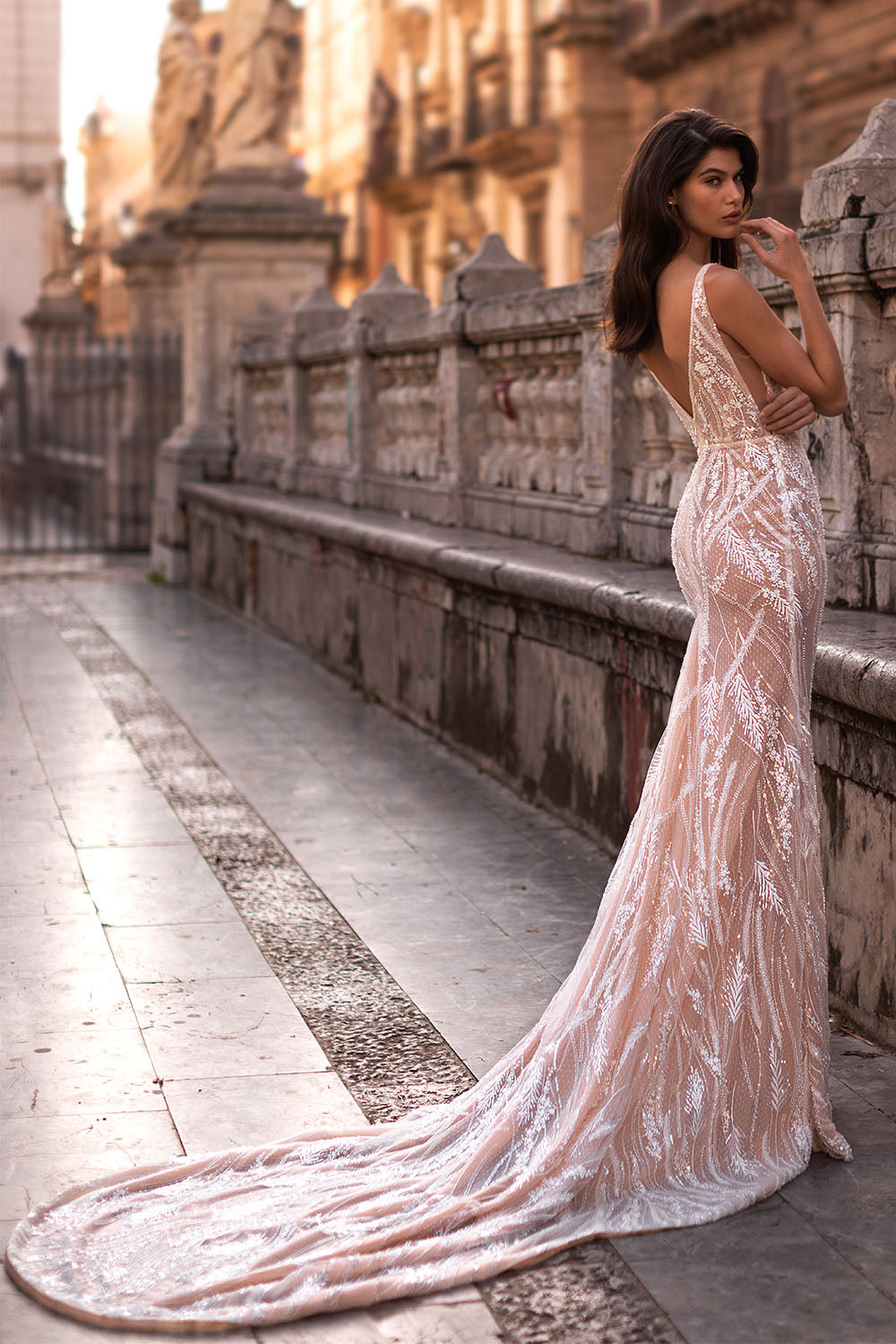 Eva Lendel, Modern Illusion Lace Bridal Gown