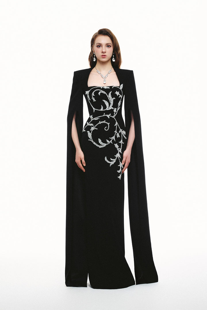 Tracy Studio, Crystal Cascade Cape Gown | Esposa
