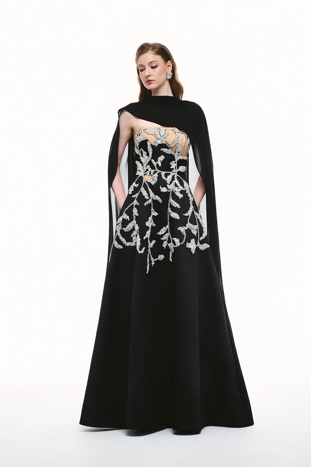 Tracy Studio, Crystal Vine Cape Gown | Esposa