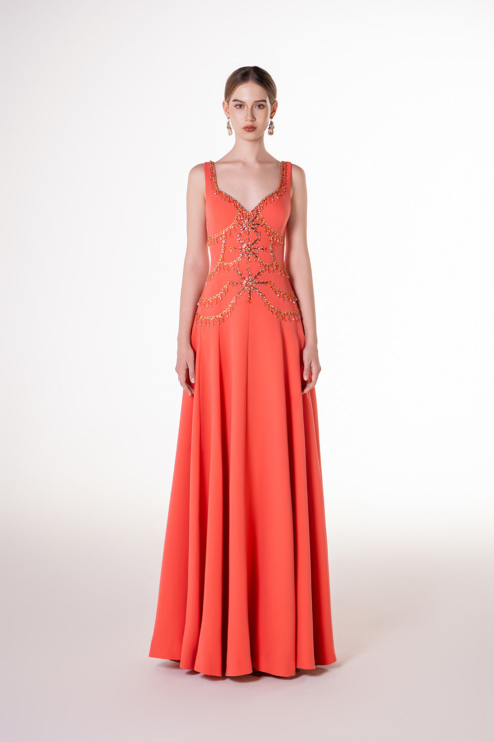 Tracy Studio, Embellished V-Neck Evening Gown | Esposa