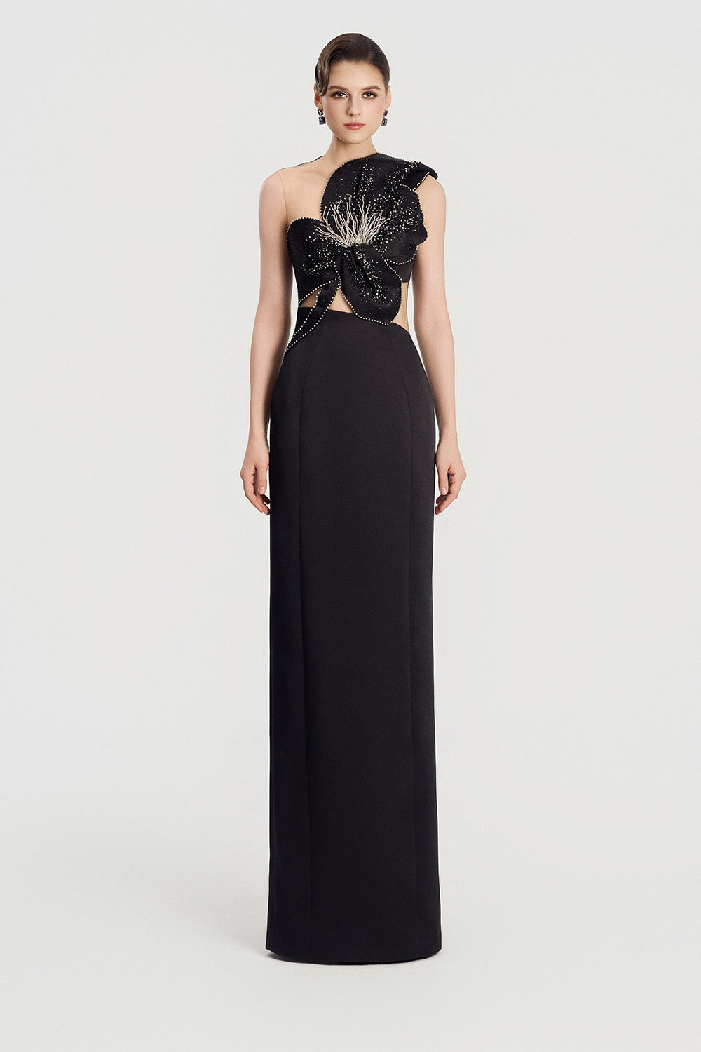 Tracy Studio, One-Shoulder Embellished Evening Gown | Esposa