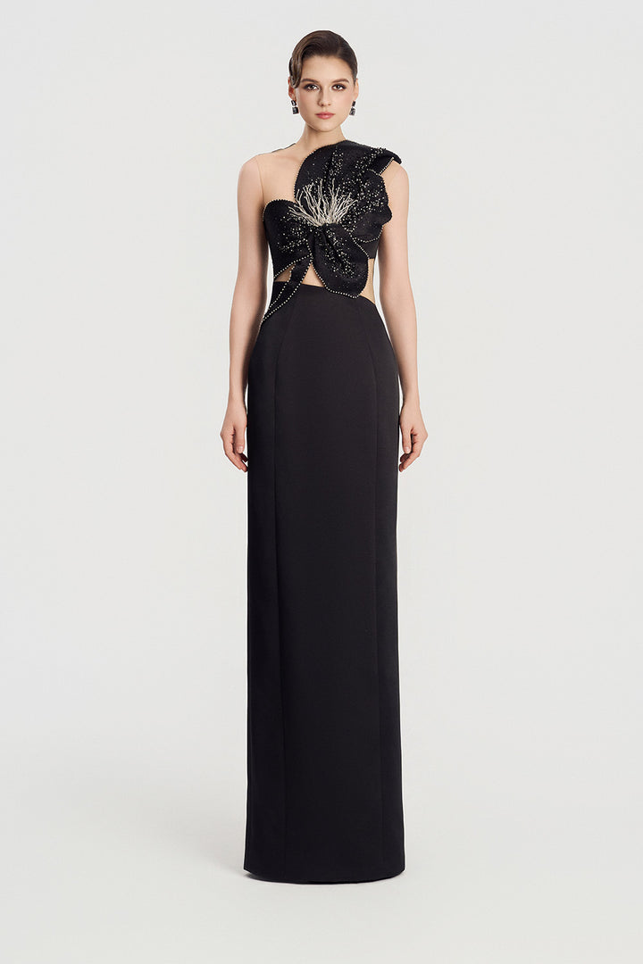 Tracy Studio, One-Shoulder Embellished Evening Gown | Esposa
