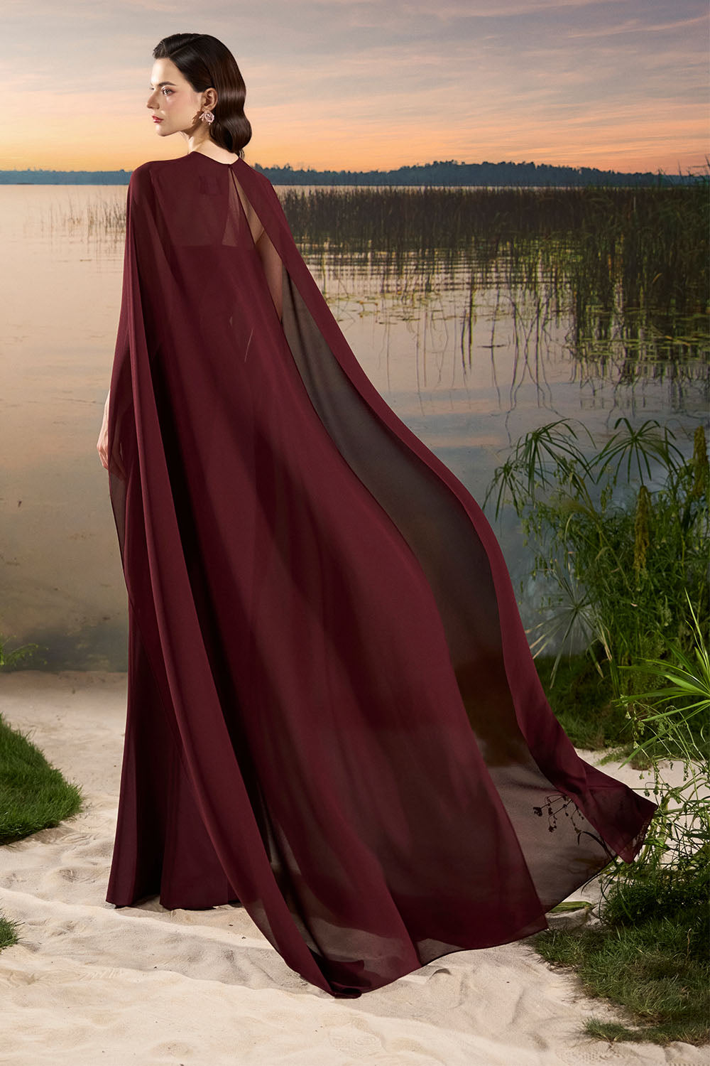 Tracy Studio, Floral Appliqué Evening Gown | Esposa