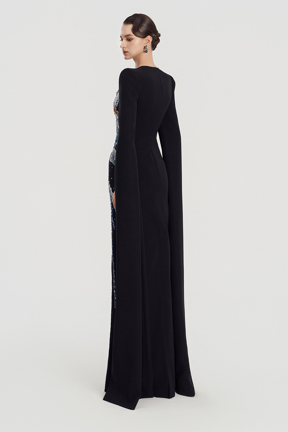 Tracy Studio, Sculpted Cape Sleeve Evening Gown | Esposa