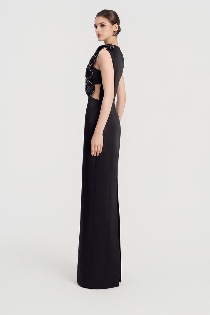 Tracy Studio, One-Shoulder Embellished Evening Gown | Esposa