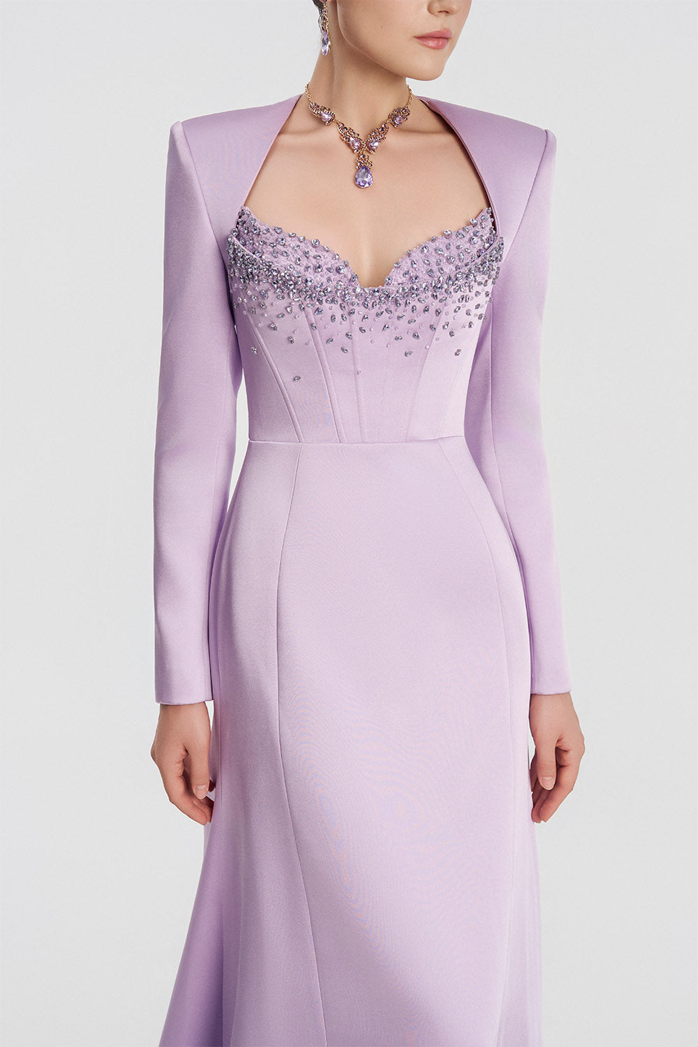 Tracy Studio, Structured Long Sleeve Evening Gown | Esposa