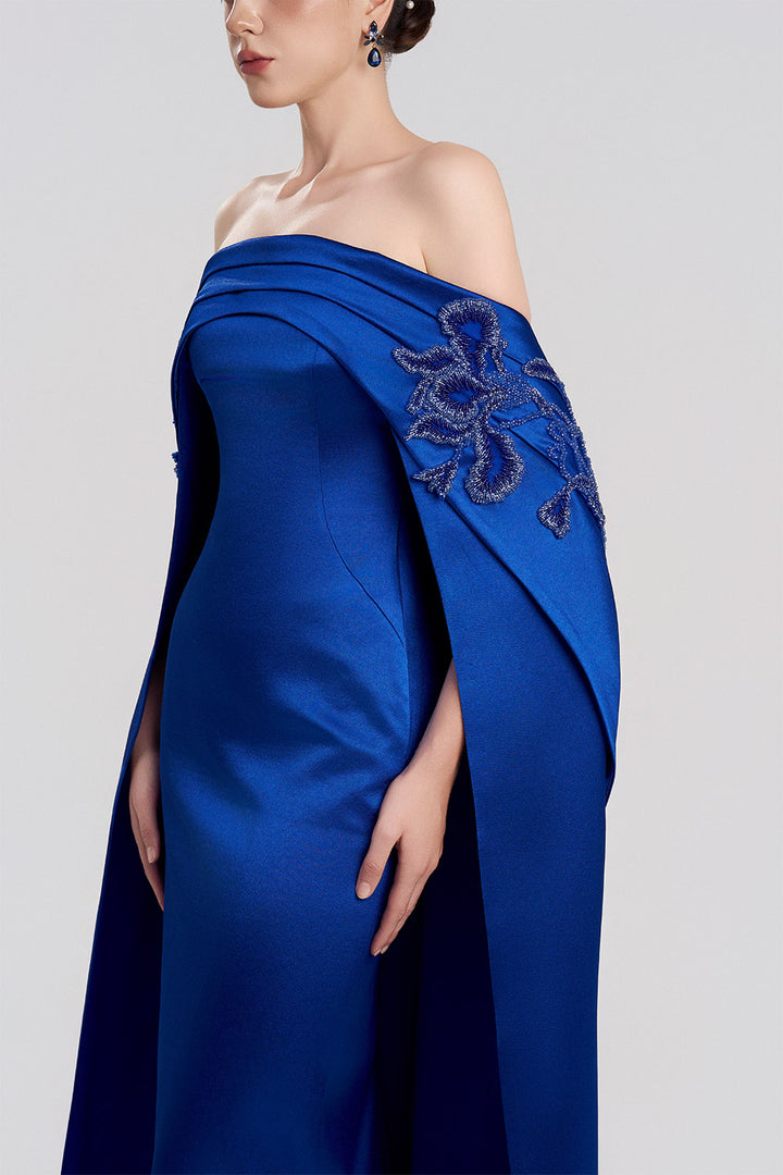 Tracy Studio, Strapless Cape Evening Gown | Esposa