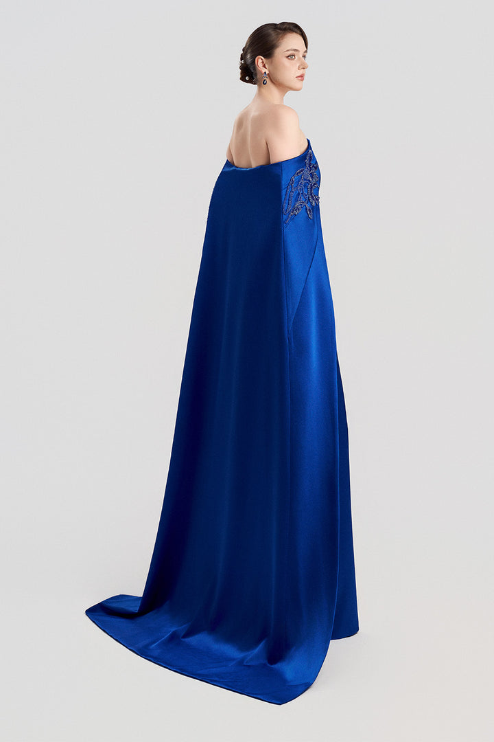 Tracy Studio, Strapless Cape Evening Gown | Esposa