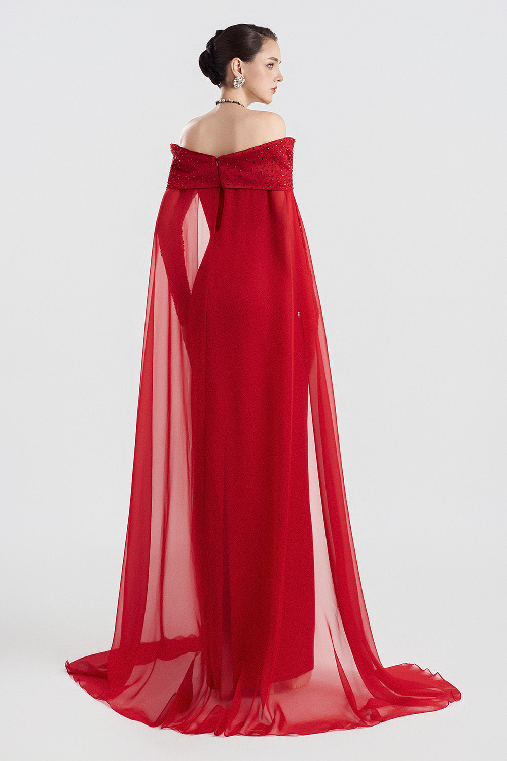 Tracy Studio, Crystal-Embellished Off-Shoulder Gown | Esposa