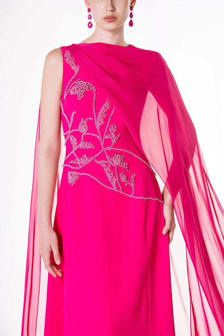 Tracy Studio, One-Shoulder Cape Gown | Esposa