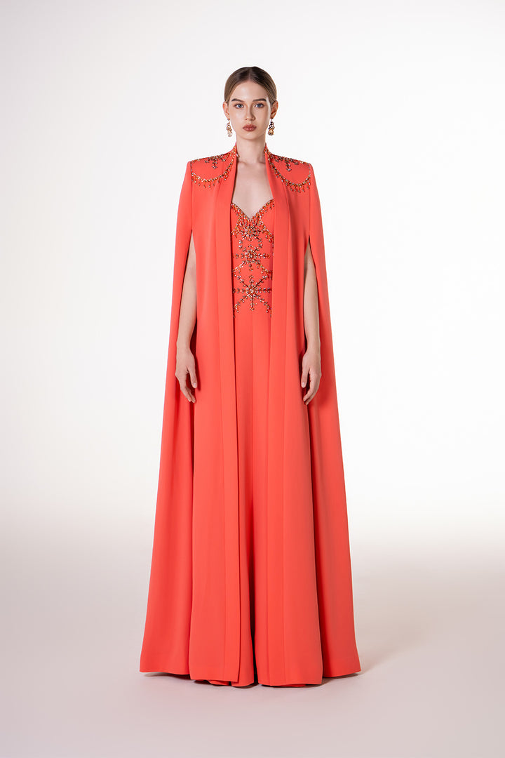 Tracy Studio, Embellished V-Neck Evening Gown | Esposa