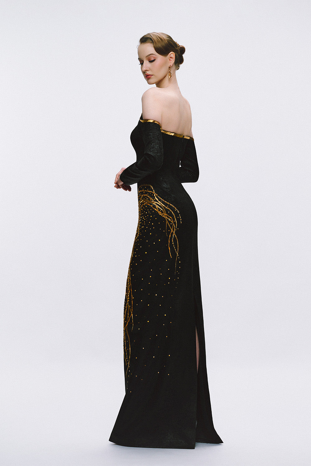 Tracy Studio, Off-Shoulder Embellished Evening Gown | Esposa