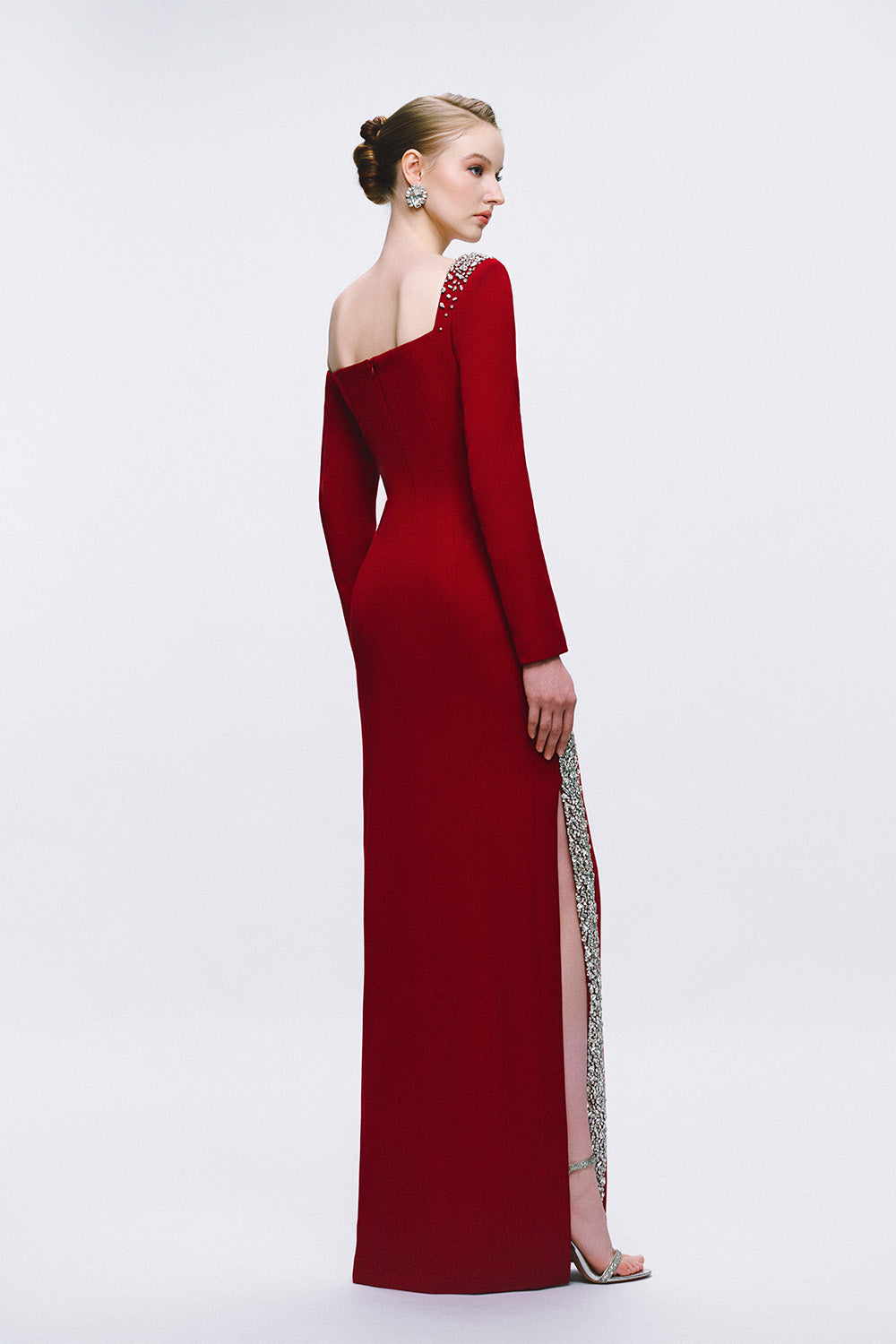Tracy Studio, Asymmetric Crystal Evening Gown | Esposa