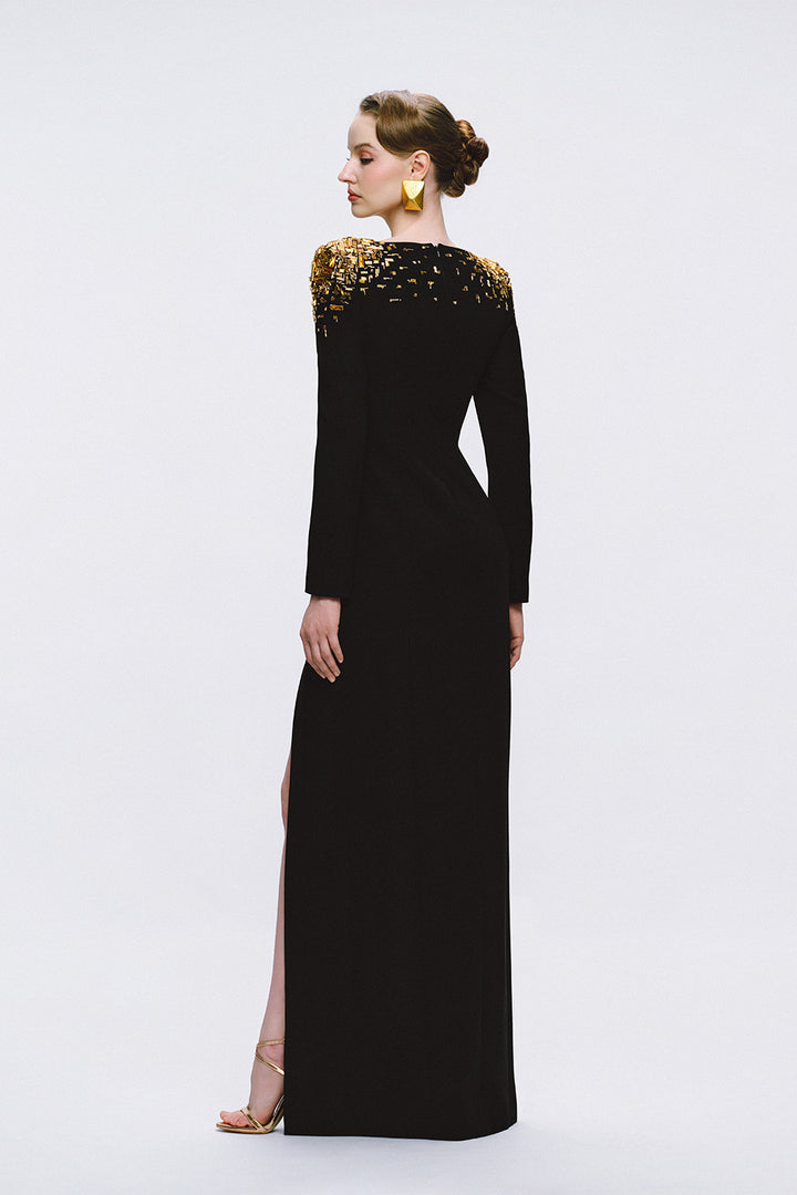 Tracy Studio, Beaded Illusion Evening Gown | Esposa