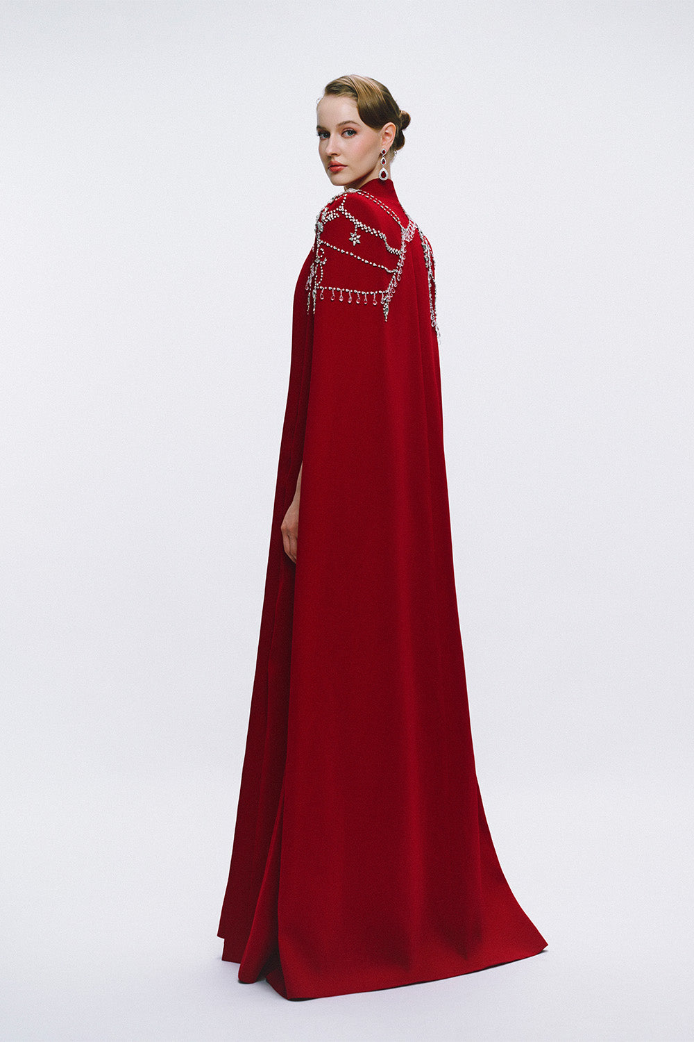 Tracy Studio, Embellished Cape Evening Gown | Esposa