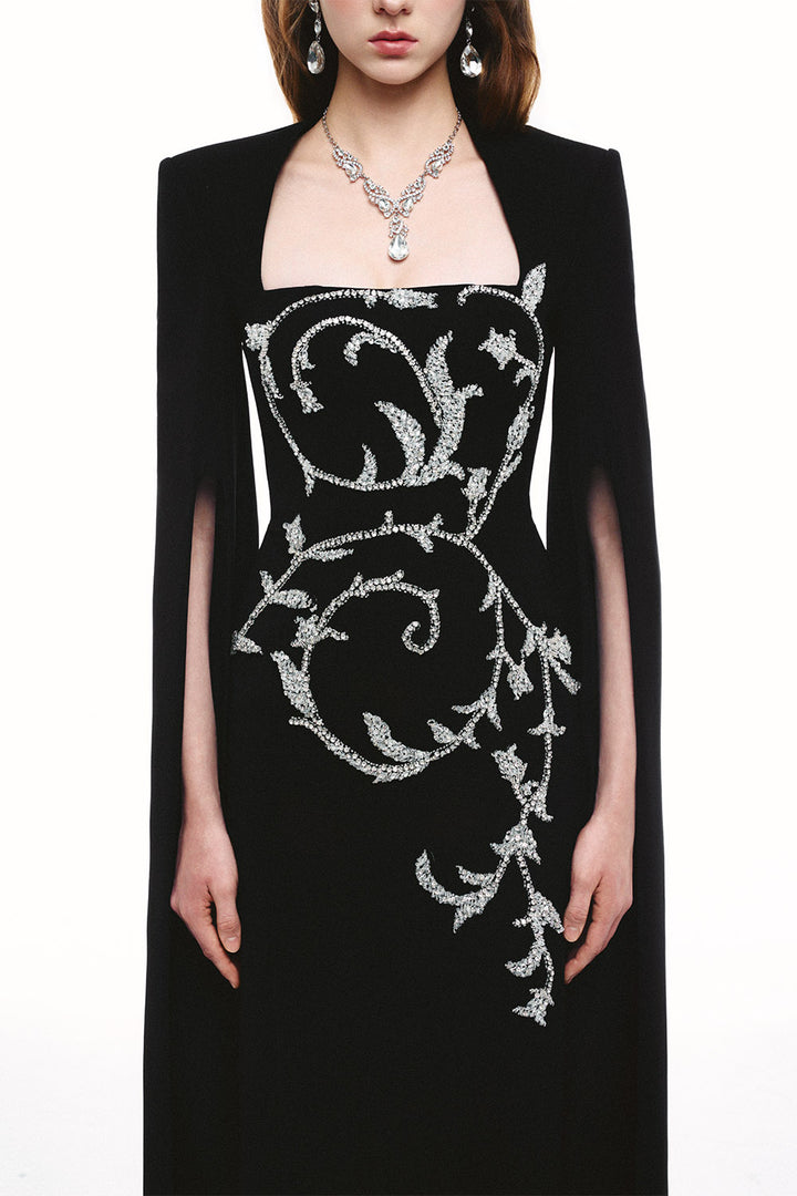 Tracy Studio, Crystal Cascade Cape Gown | Esposa