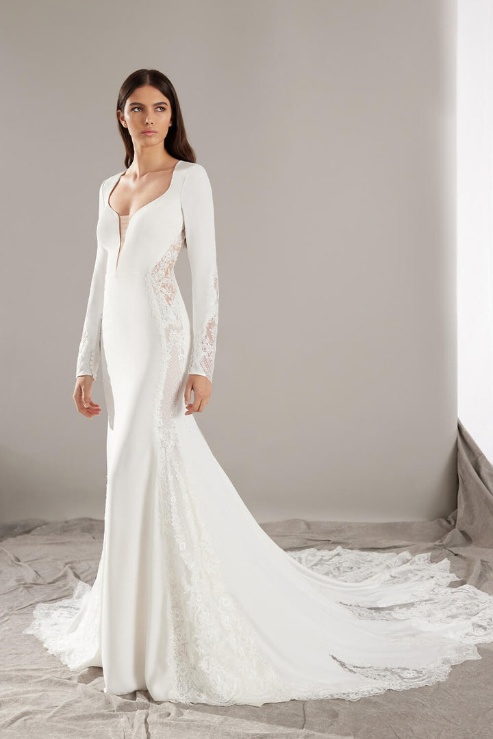 Pronovias, Elegant Dress With Sleeves | Esposa